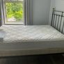 Double 4ft 6 brass and steel bed Image 3