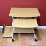 Mobile Computer Desk with Keyboard Tray & Printer Shelf Image 3