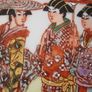 Large Oriental Octagonal Charger Platter Hand Decorated 14inches 1928 Image 4