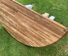 Very large solid wood breakfast bar table