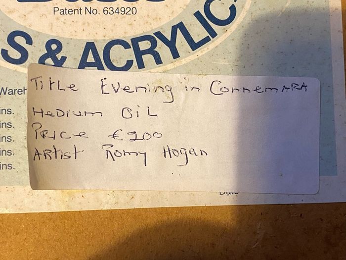 Original Irish Oil Painting Evening in Connemara by Romy Hogan (1983)