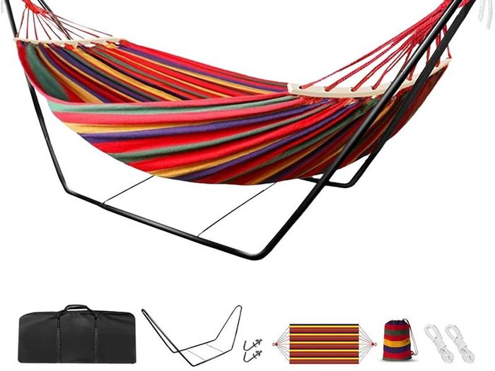 2 Seater Outdoor Hammock Swing Bed Garden Camping