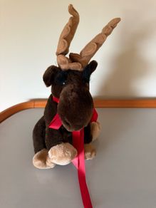 Vintage moose soft toy