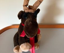 Vintage moose soft toy