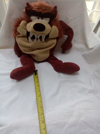 Taz Looney Tunes Soft Toy with Velcro opening pouch for PJs