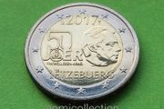 Luxembourg 2017 year Uncirculated 2 Euro coin.