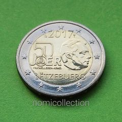 Luxembourg 2017 year Uncirculated 2 Euro coin.