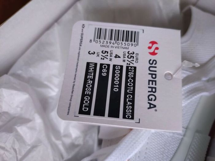 Superga 2750 COTU CLASSICWhite_Rose Gold , uk3