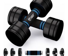 Northdeer Steel Dumbbells Ultracompact Adjustable 2.5kg 5kg 7.5kg 10kg 15kg 25kg Chrome Dumbbell with Foam Handles Home Gym Workout Choice of Size