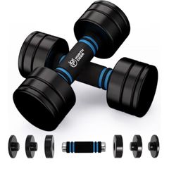 Northdeer Steel Dumbbells Ultracompact Adjustable 2.5kg 5kg 7.5kg 10kg 15kg 25kg Chrome Dumbbell with Foam Handles Home Gym Workout Choice of Size