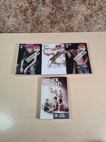 Deadman Wonderland manga books 6 7 8 and Attack on Titan book bundle