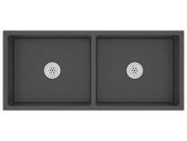 Handmade Kitchen Sink with Strainer Black Stainless Steel