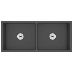 Handmade Kitchen Sink with Strainer Black Stainless Steel