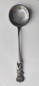 Coin Spoon Vintage Russian  Peter I 1682-1721