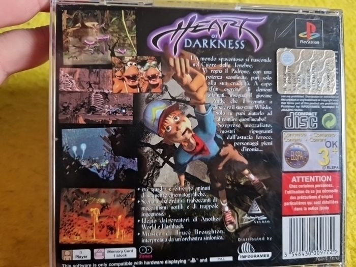 Game in Italian Hear of Darkness PlayStation1 Ps1 PlayStation2 Ps2 games Original