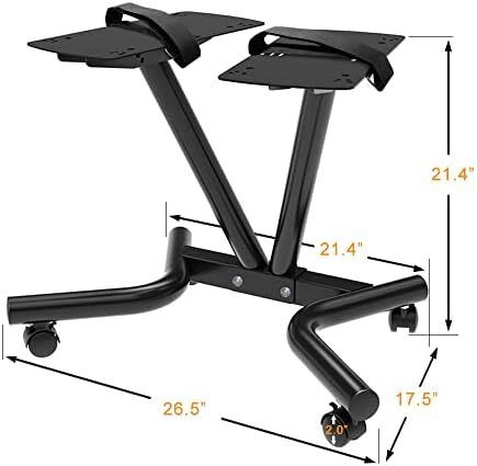 Adjustable Dumbbell Stand Fitness Dial Dumbbell Rack with Adjustable Belt for Home Gym Set