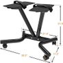 Adjustable Dumbbell Stand Fitness Dial Dumbbell Rack with Adjustable Belt for Home Gym Set Image 2