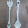Porcelain serving spoons pair Image 2