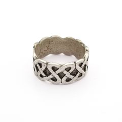 Sterling Silver Celtic Knot Ring, Full British Hallmarks