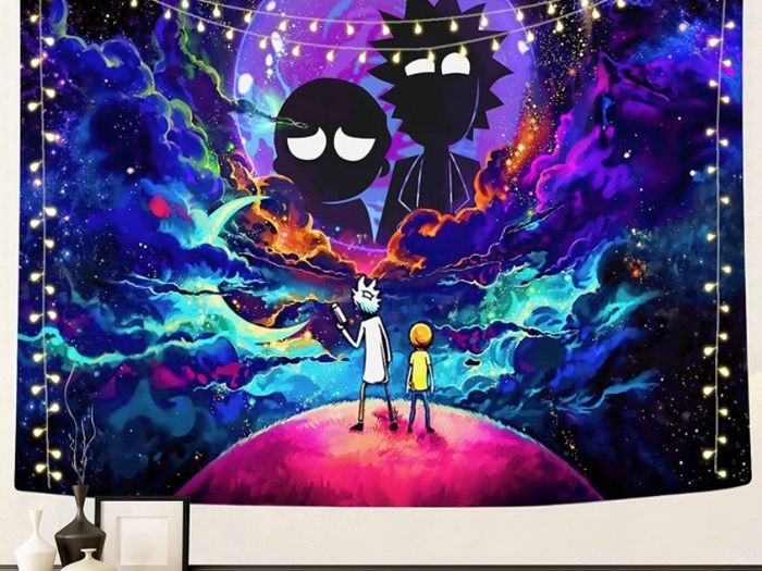 Rick And Morty Tapestry Wall Blanket For Living Room Bedroom Dorm Room Home Decor