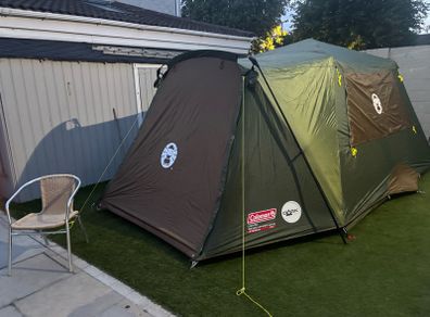 6 man tent with awnings Colman 2 min pop up