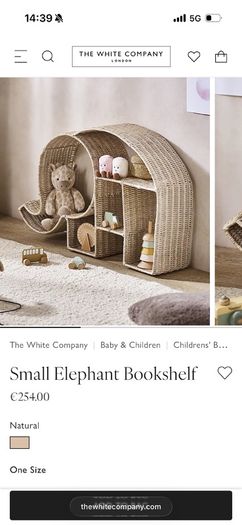 Elephant bookcase for nursery