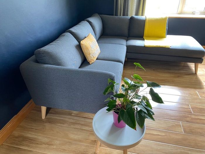 Grey corner sofa with chaise - 300