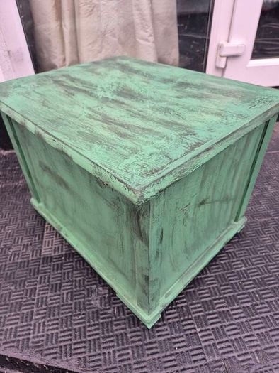 Small Vintage style  2 glass door counter  cabinet