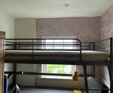 bunk bed with desk