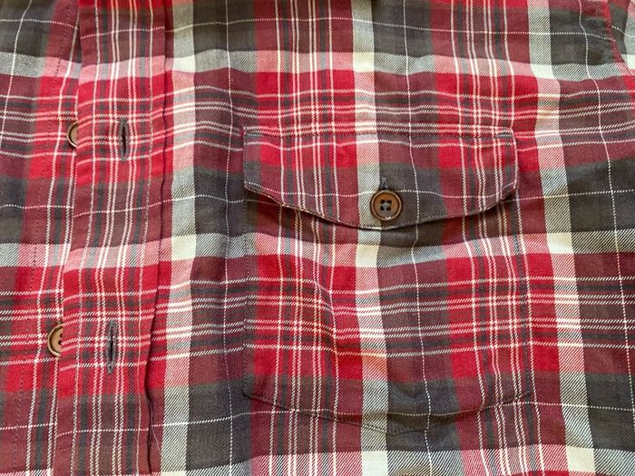 Vintage Patagonia Fjord Flannel Men's Medium Long Sleeve Button-Up Shirt - Red