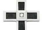 Stainless Steel Black Cross Pendant (Brand New & Unopened)