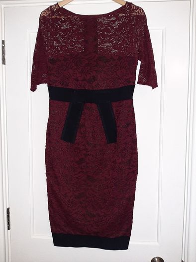 Beautiful Red Black Dress Size 12