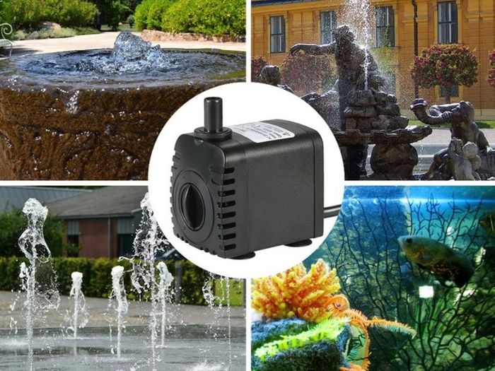 600L/H 8W Submersible Water Pump for Aquarium Tabletop Fountains Pond Water Gardens and Hydroponic Systems with 2 Nozzles (FREE POSTAGE)