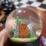 Jurassic Park gates snowglobe Image 6