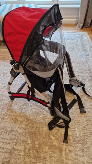 Chicco Caddy Black Kids Trekking Backpack With Red Curtain Max 15KG