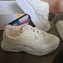 new white chunky sole trainers Image 4