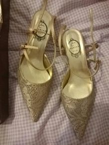 Marian gold sandals size 38 - brand new