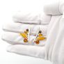 Natural Baltic Amber On Sterling Silver Stud Earrings Image 5