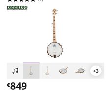 5 string banjo imaculate condition Deering goodtime with Pick up  A/E 5 STRING BANJO