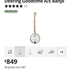 5 string banjo imaculate condition Deering goodtime with Pick up  A/E 5 STRING BANJO