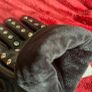 Faux leather studded gloves Image 5
