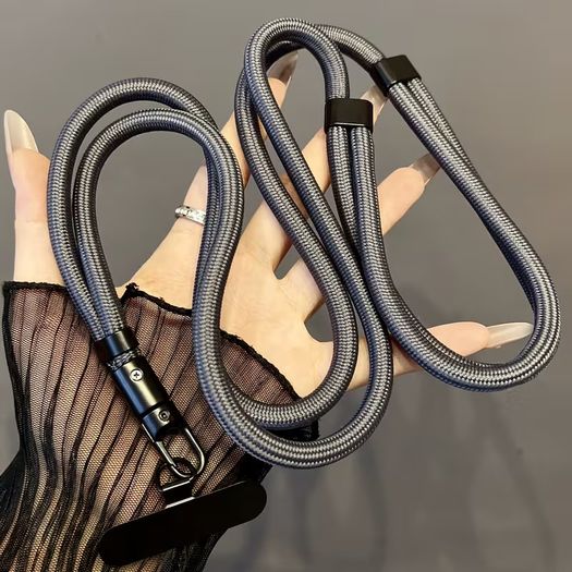 Adjustable Stainless Steel Spacer Phone Lanyard, Crossbody/Neck Strap, Durable Anti-Loss Polyester Long Cord. Suitable for Daily Use, Travel, Outdoor Activities. A Durable and Sturdy Lanyard for Phones, Earphones, and ID Badges. Ideal as a Gift