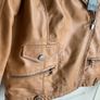 Vero Moda tan leather look biker jacket NWT size S UK 8 Image 6