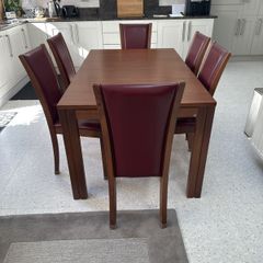 Skovby table and 6 chairs