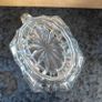 Large Pressed Heavy Glass Pitcher Jug. Image 5