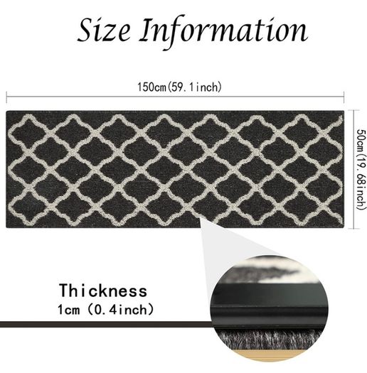 Runner Rug for Hallways 50x150cm Area Rug Runner Non Slip Washable Runner Floor Mat Non Shedding Hallway Rugs for Entryway Indoor Kitchen Floor Bedroom Laundry Room (FREE POSTAGE)