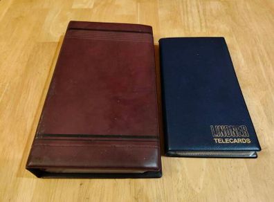 Two call card binders with cards