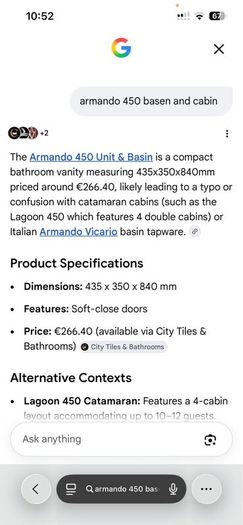 Brand new Armando Vanity Unit and Basin