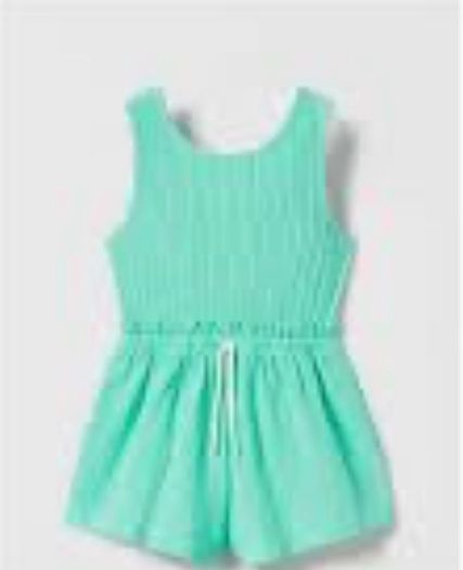 Zara girls green shorts playsuit Sz 2-3 EUC