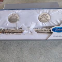 Boxed As New Juliana Silver Plated Birth Certificate Set  Bc Holder, 1st Tooth, 1st Curl